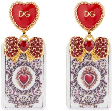 dolce gabbana silver earrings|dolce and gabbana heart.